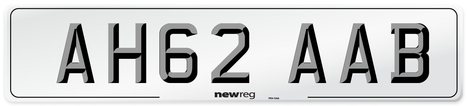 AH62 AAB Number Plate from New Reg